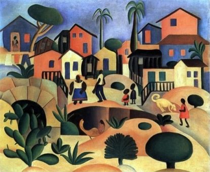 Morro da favela, óleo sobre tela, 64 x 76 cm, coleção Sérgio Fadel, Rio de Janeiro. Tarsila do Amaral, 1924 [AMARAL, Aracy (org). Tarsila do Amaral. Buenos Aires, Fundação Finambrás, 2000] (1)